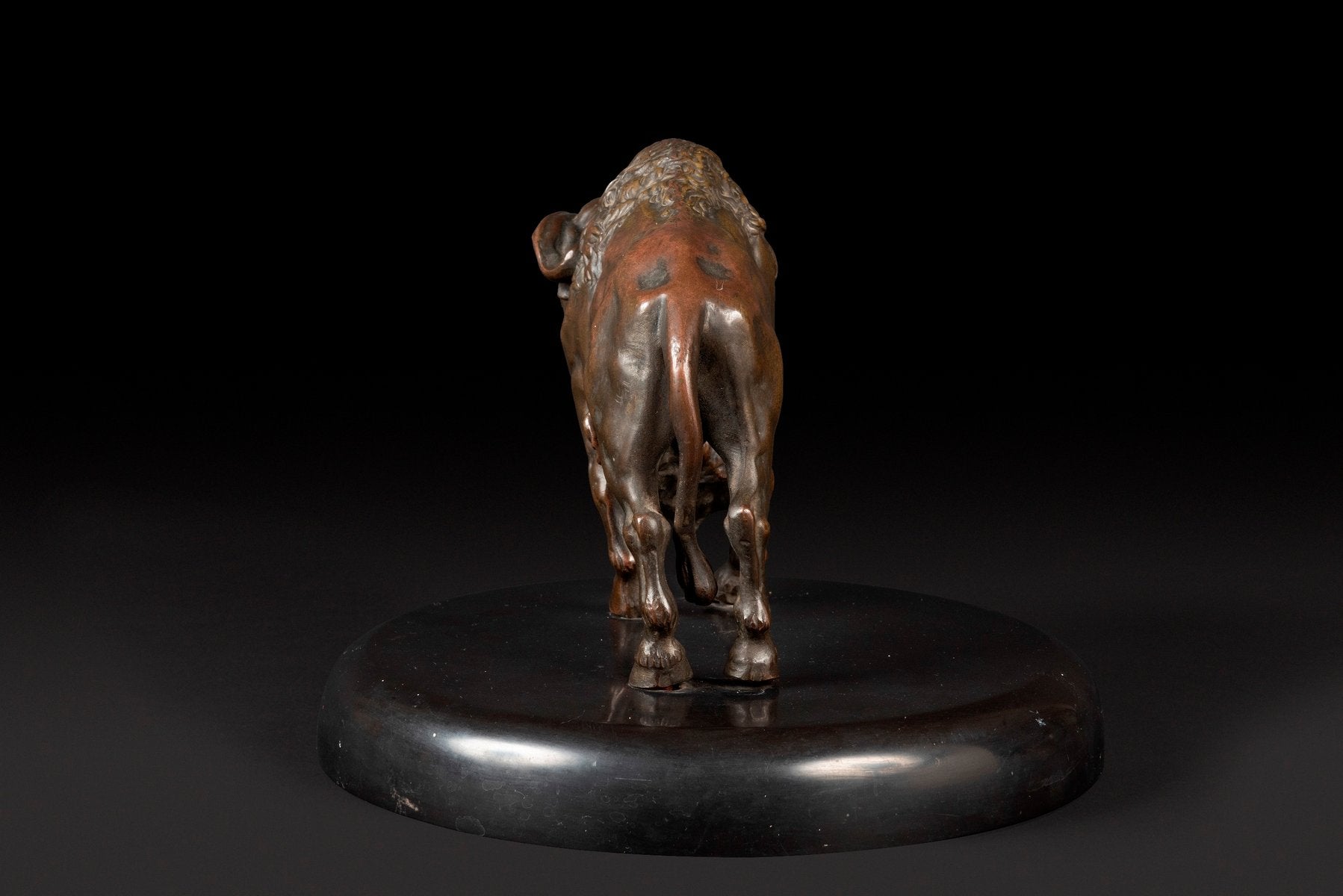 Sculpture of the Marching Bison, 1800s, Bronze