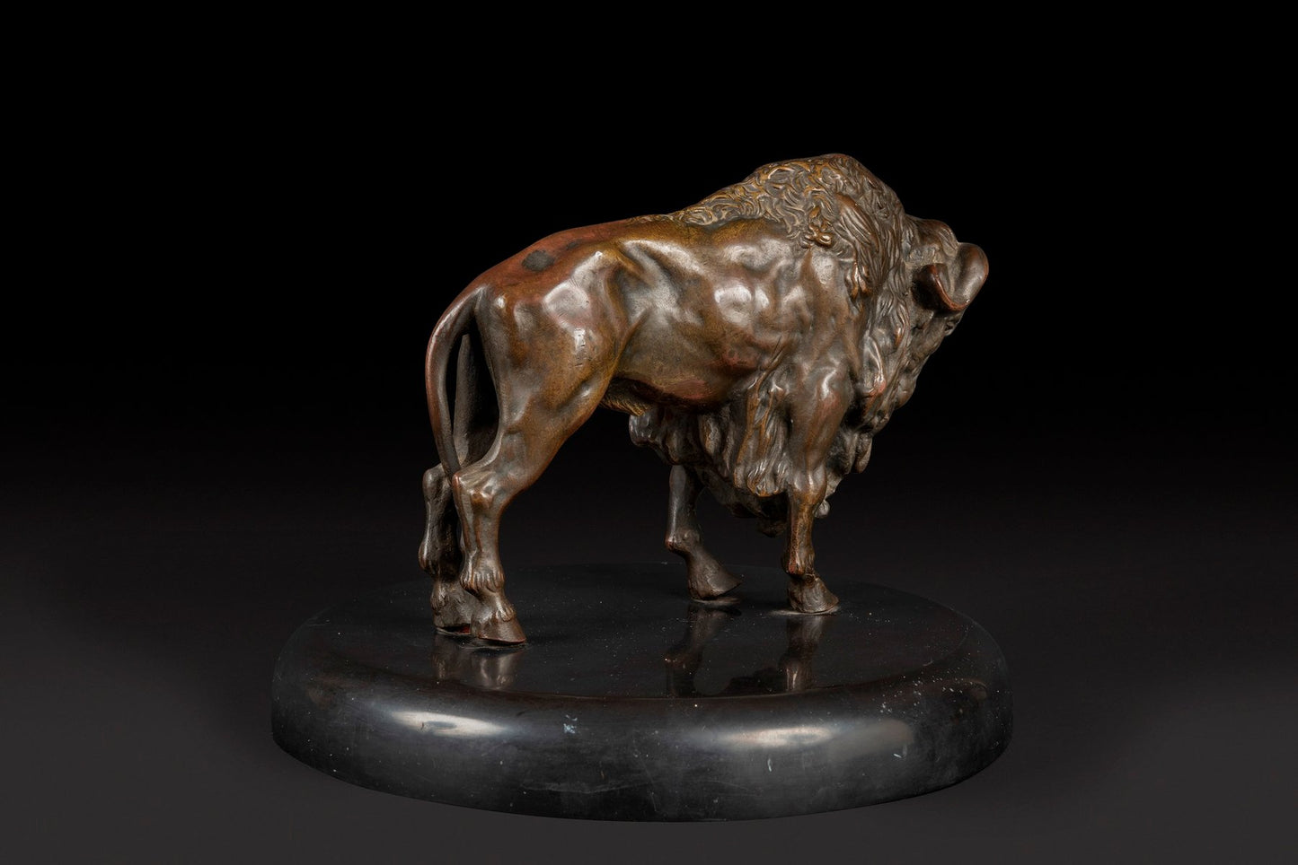 Sculpture of the Marching Bison, 1800s, Bronze