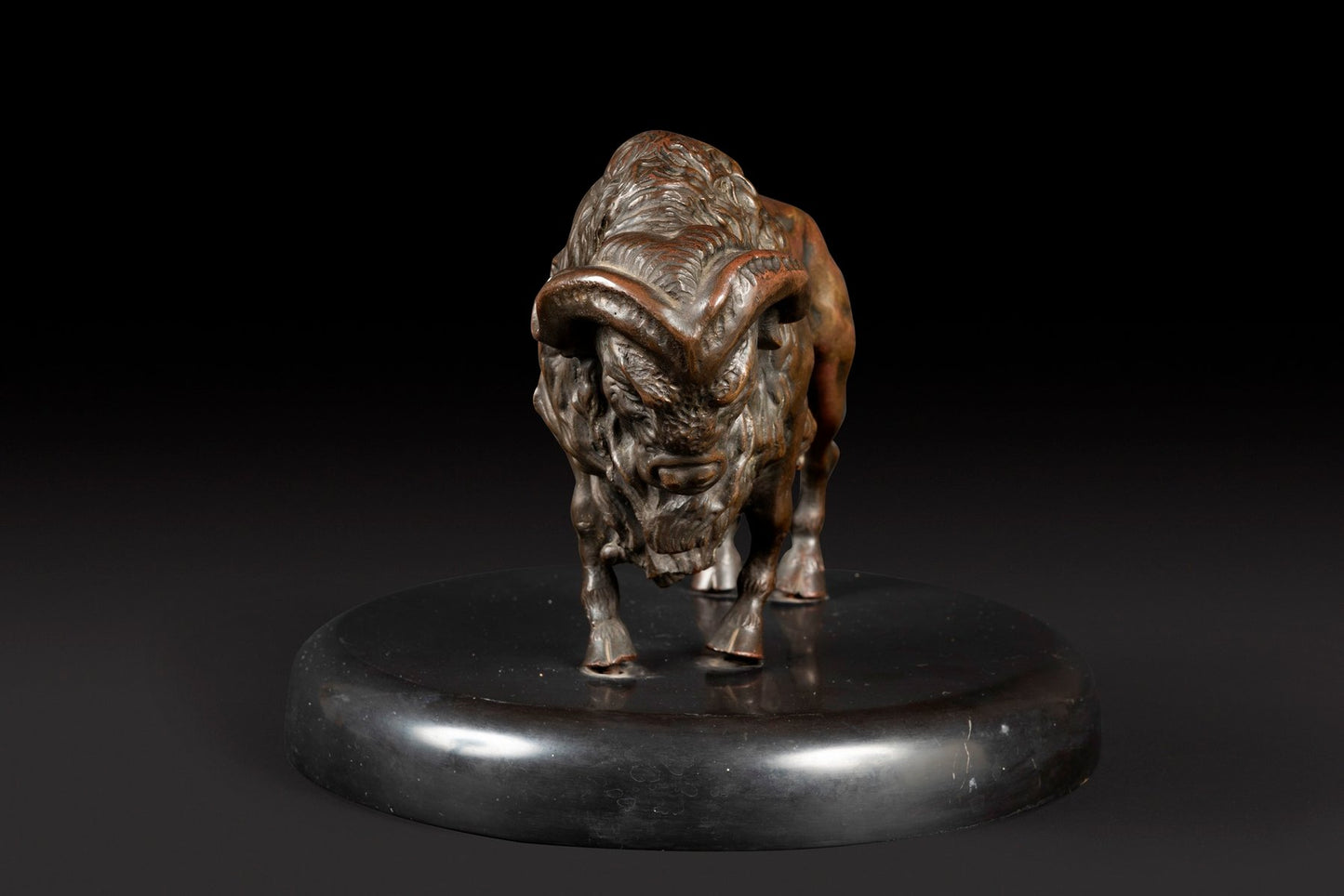 Sculpture of the Marching Bison, 1800s, Bronze