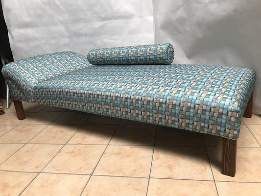 Sea Grass Fabric Chaise Lounge, 1950s-WQQ-1334348