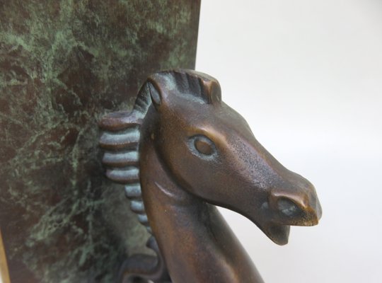 Sea Horse Bookends in Bronze, 1950s, Set of 2-EY-1348227