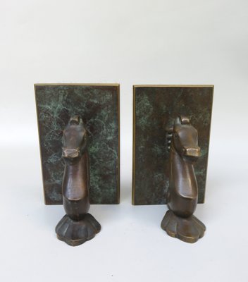 Sea Horse Bookends in Bronze, 1950s, Set of 2-EY-1348227