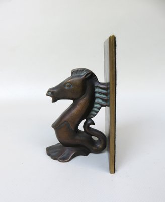 Sea Horse Bookends in Bronze, 1950s, Set of 2-EY-1348227