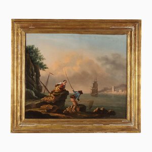 Sea Landscape, Oil on Canvas, 19th Century-VMM-2033305