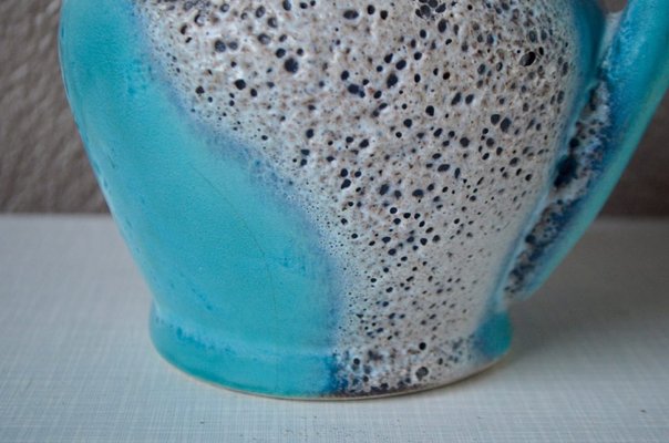 Seafoam Blue Enamel Vase, 1960s-AIU-1720165