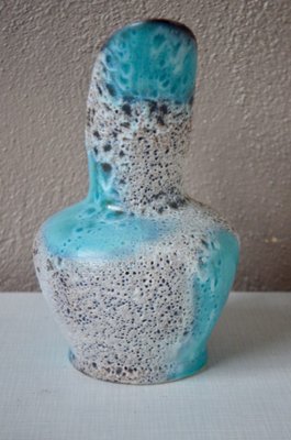 Seafoam Blue Enamel Vase, 1960s-AIU-1720165