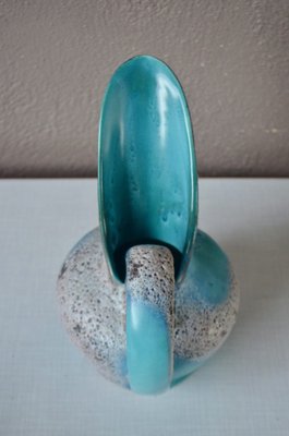 Seafoam Blue Enamel Vase, 1960s-AIU-1720165