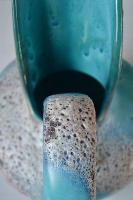 Seafoam Blue Enamel Vase, 1960s-AIU-1720165