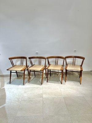 Seagrass Chairs by Georges Nakashima , 1960s, Set of 4-DLN-2034840