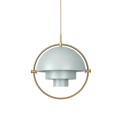 Multi-Lite Pendant Lamp by Gubi #Large/Sea Grey Semi Matt/Brass