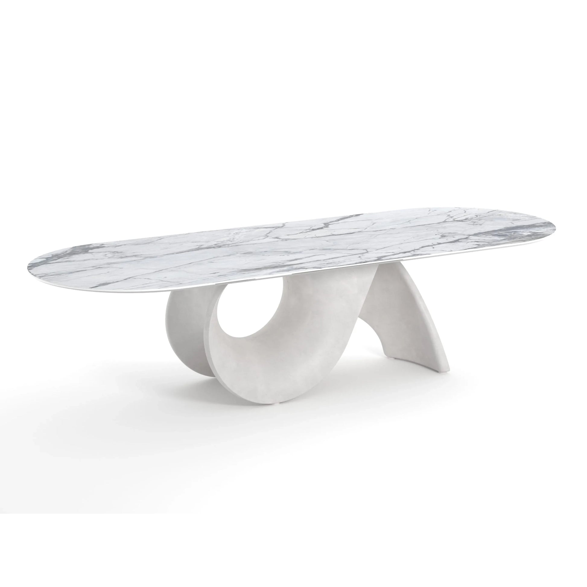 Seashell - Oval Table With Ceramic Top And Concrete Base by Calligaris