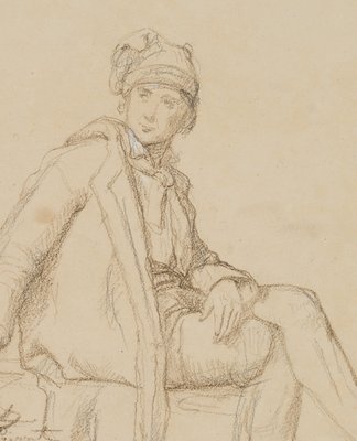 Seated Man with Jacobin Cap, 1854, Pencil-OJR-1273327