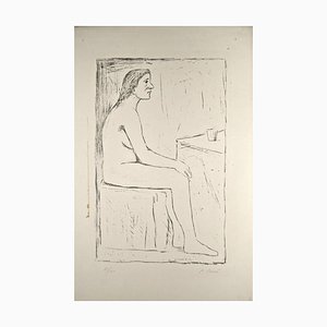 Seated Nude - Original Lithograph by Carlo Carrà - 1920 ca. 1920 ca.-ZCI-760511