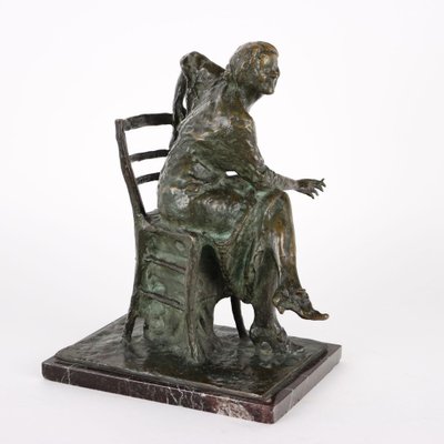 Seated Woman in Bronze by Luigi Panzeri-VMM-2041485