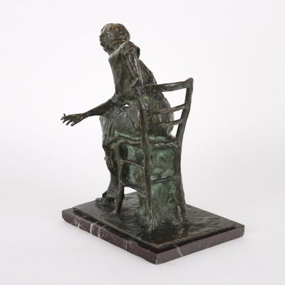 Seated Woman in Bronze by Luigi Panzeri-VMM-2041485