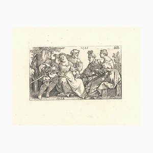 Sebald Beham, The Jester and Two Couples in Love, 1514, Etching-ZCI-829411