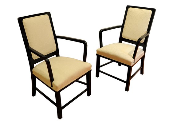 Secession Armchairs in Ivory, 1890s, Set of 2-DAP-1384014