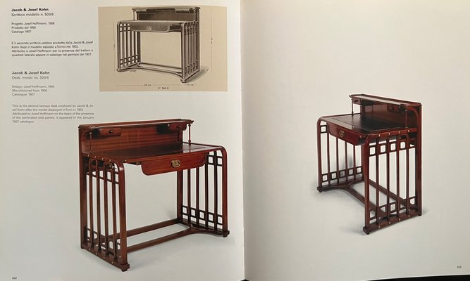 Secession Style Mens Desk by Prof. J. Hoffmann for J. J. Kohn, Vienna, 1999-TSV-2033181