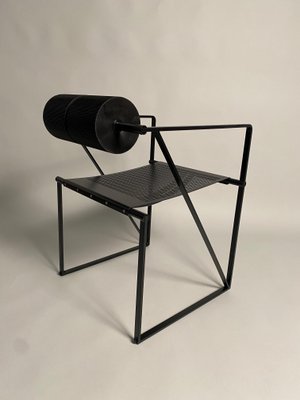 Second Black Metal Chair Aka Mod. 602 attributed to Mario Botta, 1982-KKZ-1814183