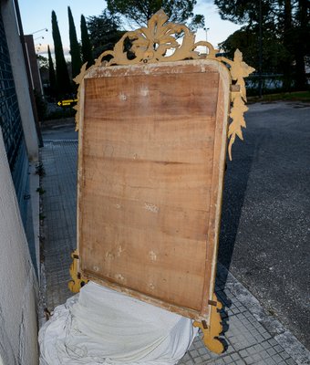 Second Half of the 20th Century Console with Mirror in Carved and Gilded Wood, France, 1890s, Set of 2-RAQ-2033406