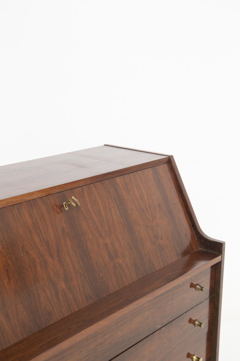 Secretaire with Wooden Flap by Gianfranco Frattini for Bernini, 1960s