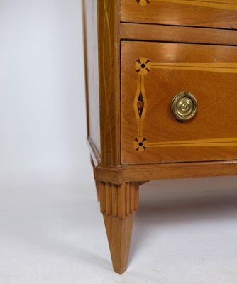 Secretary in Mahogany with Inlaid Wood and Brass Handles, 1790s-UY-1724407