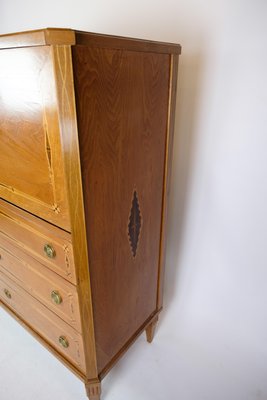 Secretary in Mahogany with Inlaid Wood and Brass Handles, 1790s-UY-1724407