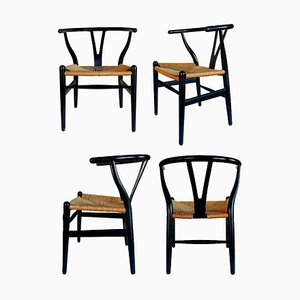 Sedie CH24 Wishbone Chair by Hans Wegner for Carl Hansen & Søn, 1950s, Set of 4-FIP-994270