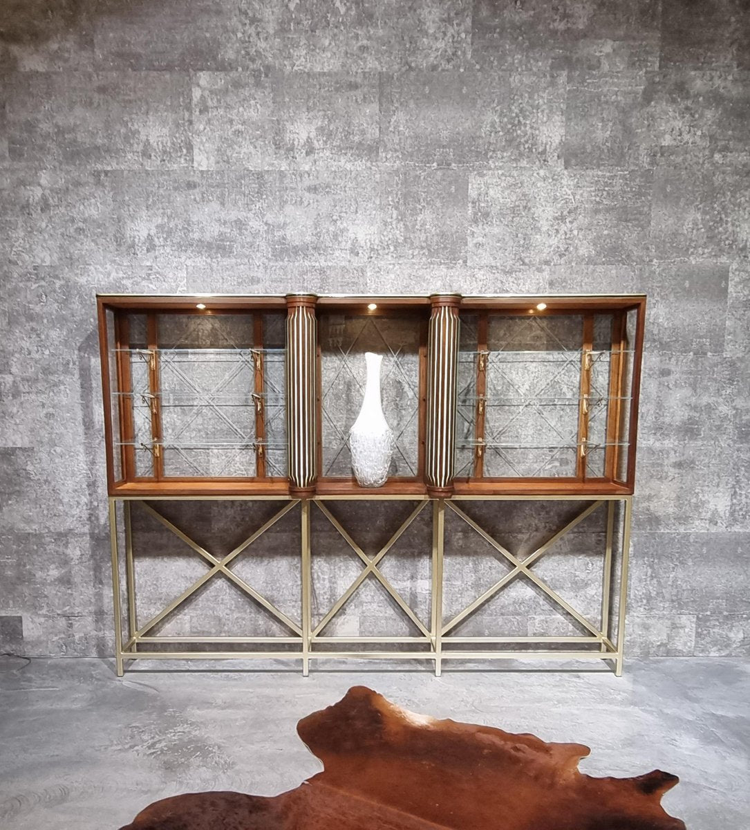 See Through Room Divider Cabinet, 1940s