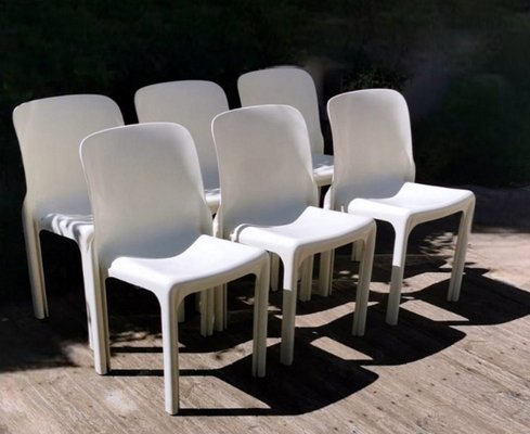 Selene Dining Chairs by Vico Magistretti for Artemide, 1969, Set of 6-QRS-1445117