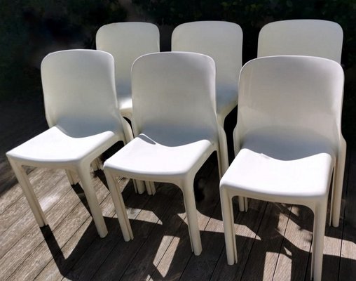 Selene Dining Chairs by Vico Magistretti for Artemide, 1969, Set of 6-QRS-1445117