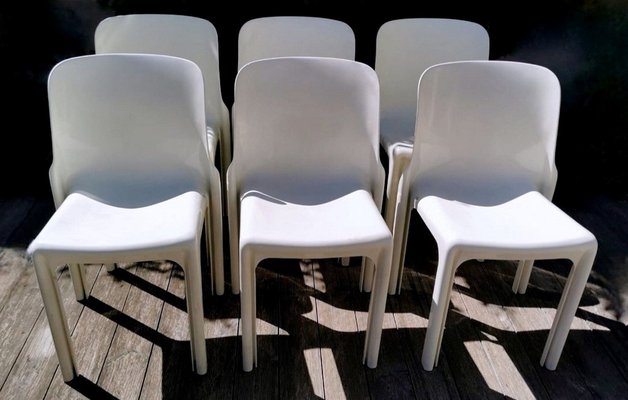 Selene Dining Chairs by Vico Magistretti for Artemide, 1969, Set of 6-QRS-1445117