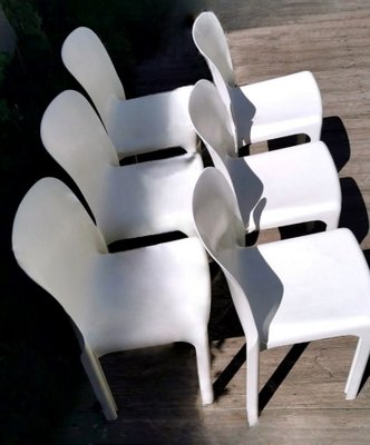 Selene Dining Chairs by Vico Magistretti for Artemide, 1969, Set of 6-QRS-1445117