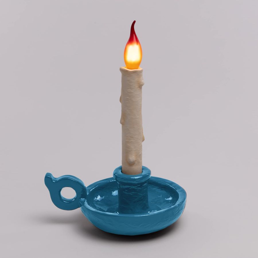 Resin Portable Lamp Bugia Lamp by Seletti #Light Blue