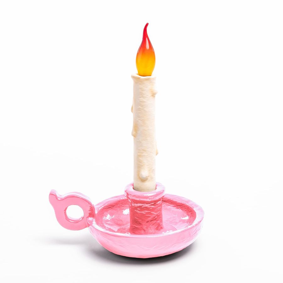 Resin Portable Lamp Bugia Lamp by Seletti #Light Pink
