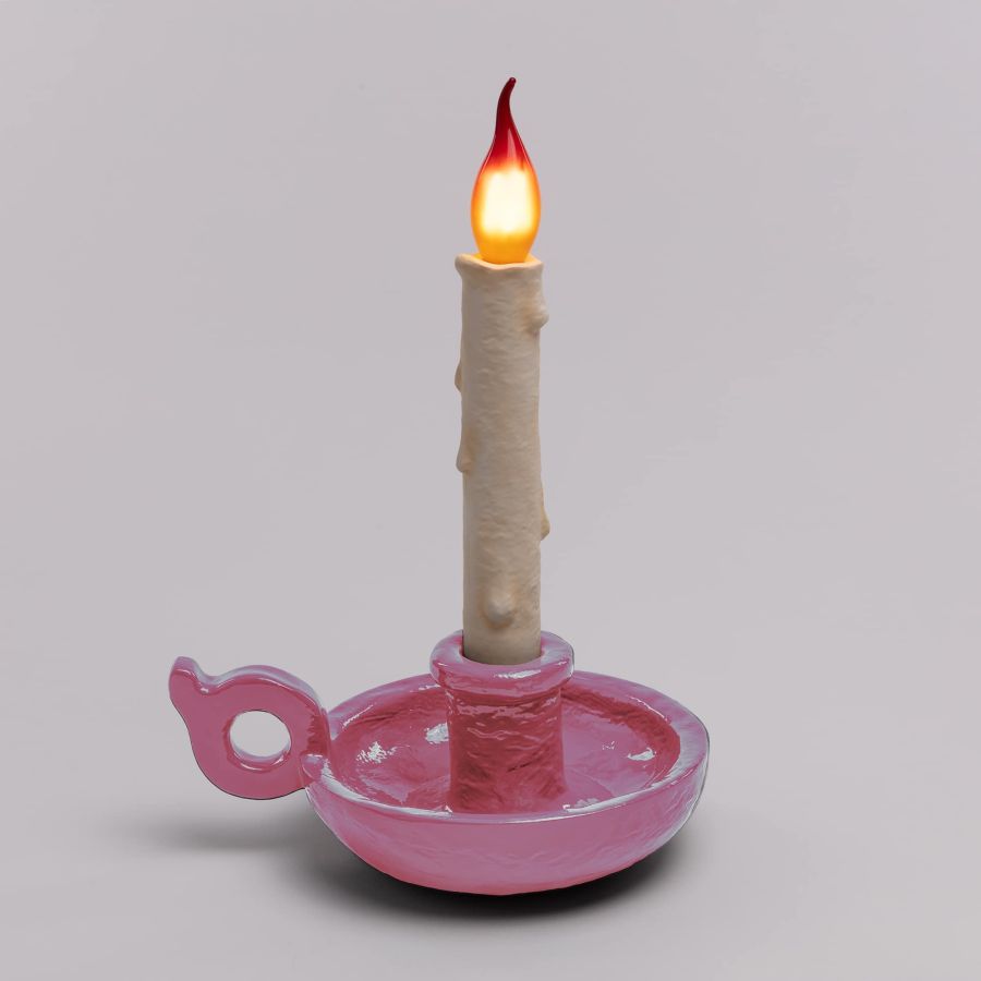Resin Portable Lamp Bugia Lamp by Seletti #Light Pink