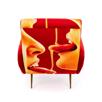 Fully Upholstered Fabric Armchair Honey by Seletti