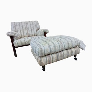 Sella Armchair and Ottoman by Carlo De Carli for Sormani, 1960s, Set of 2-EBW-2036257