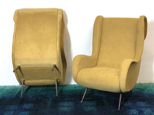 Senior Lounge Chairs attributed to Marco Zanuso, Italy, 1950s, Set of 2-FQG-1805320