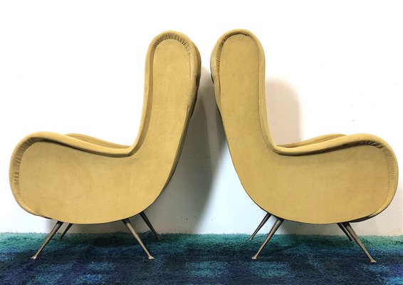 Senior Lounge Chairs attributed to Marco Zanuso, Italy, 1950s, Set of 2-FQG-1805320