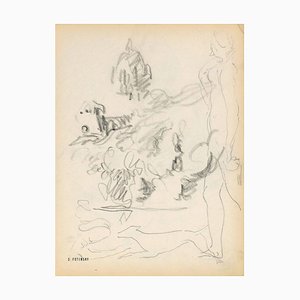 Serge Fontinsky, Sketch, Pencil, Mid-20th Century-ZCI-874830