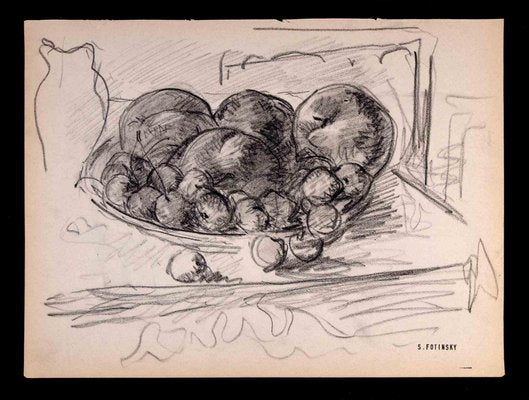 Serge Fotisnky, Still Life, Pencil Drawing, 1947-ZCI-2029802