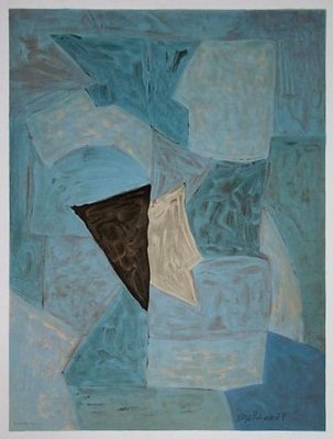 Serge Poliakoff, Blue Composition, 1970, Exhibition Poster-KHH-672897