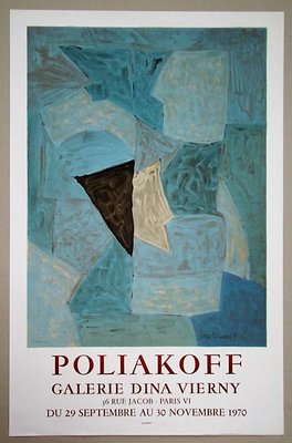 Serge Poliakoff, Blue Composition, 1970, Exhibition Poster-KHH-672897