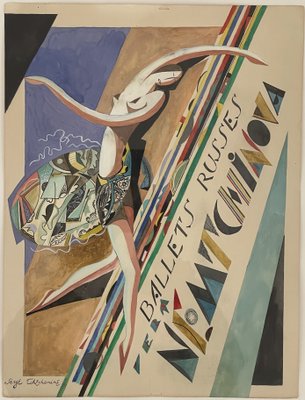 Sergey Chekhonin, Sergey Chekhonin, Theater Poster Project, 1930, Gouache & Ink & Watercolor, Framed-YXM-2018192