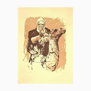 Sergio Barletta, Camel, Lithograph on Cardboard, 1980s-ZCI-845003