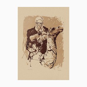 Sergio Barletta - Camel Rider - Original Lithograph on Cardboard - 1980s-ZCI-837044