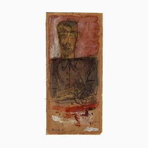 Sergio Barletta, Figure, Original Mixed Media, 1958, Cardboard-ZCI-792512