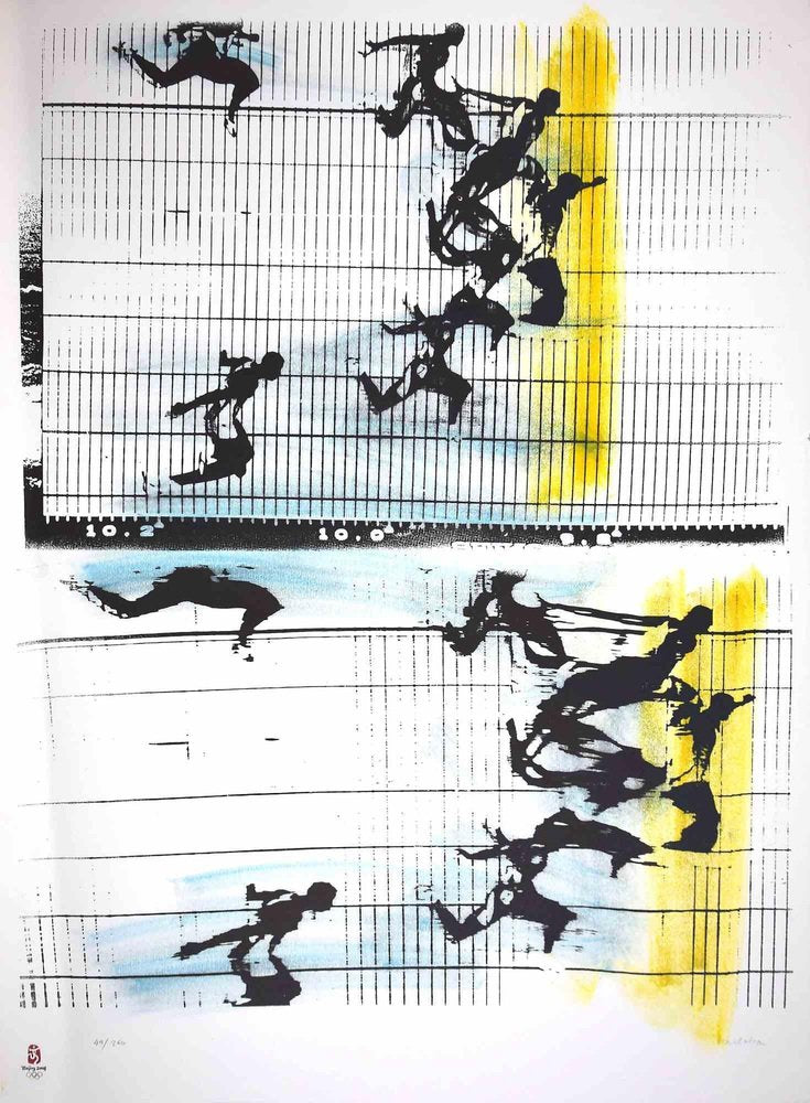 Sergio Barletta, Fotofinish, Lithograph, 2008