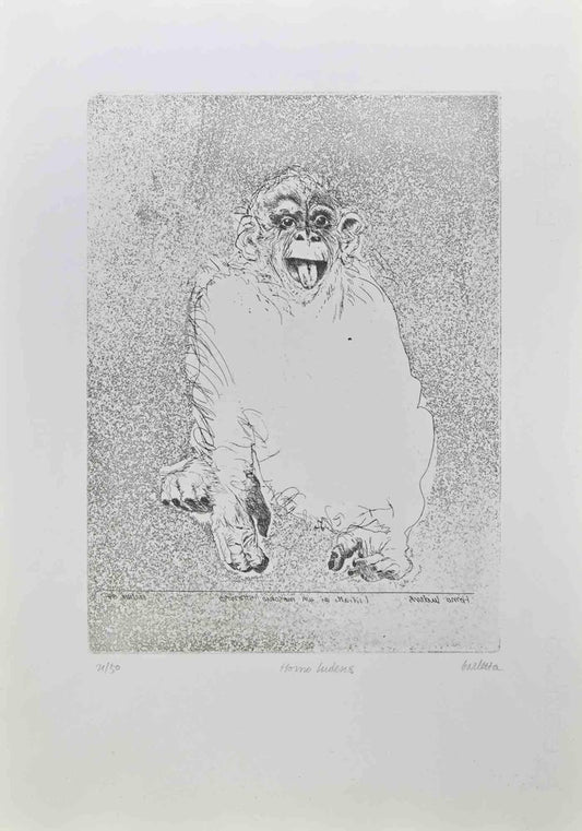 Sergio Barletta, Homo Ludens, Etching, 1991